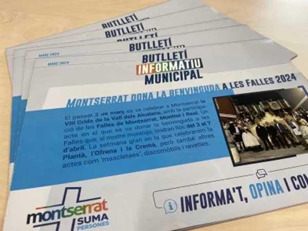 Montserrat edita el Butllet Informatiu Municipal (BIM) amb tota lactualitat de la poblaci
