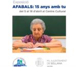 AFABALS inaugura hui a Sollana la seua exposici 'Afabals, quinze anys amb tu'