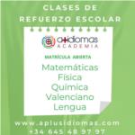 A+Idiomes Alzira | Classes de refor escolar per a Primria, Secundria, Batxiller i Universitat i, especialment, de Matemtiques, Fsica i Qumica