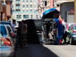  Aparats accident al carrer Balmes a Alzira per un vehicle que circulava a gran velocitat