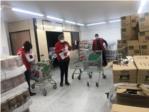 Creu Roja prepara a Carlet la distribuci del banc daliments per a tota la comarca