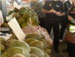 Cullera inspeccionar els comeros per comprovar els orgens dels melons