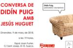Didn Puig i Jess Huguet conversen a l'Espai Joan Fuster de Sueca