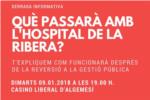 El PSPV d'Algemes organitza una xerrada informativa sobre la reversi de l'Hospital de la Ribera