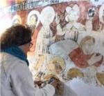 Els treballs a lErmita de Sant Roc a Carcaixent trauen a la llum unes pintures de lltim Sopar del segle XIV