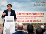 La Diputaci invierte 15 millones de euros para reforzar la seguridad de las carreteras de la Ribera