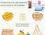 La Regidoria de Comer Local de Catadau convoca el II Premi de l's del Valenci en el comer de la localitat