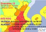 L'Agncia Estatal de Meteorologia (AEMET) reactiva de nou l'alerta roja a les comarques de la Ribera