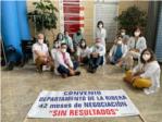 Manifestaci del Comit del Departament de Salut de la Ribera al hall del centre hospitalari a Alzira
