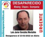 MXIMA DIFUSI | Busquen a un home de 56 anys desaparegut a Alzira des del passat dia 23 de febrer