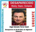 MXIMA DIFUSI | ngel Salvador Ferrer, desaparegut des del passat 28 de juny a Algemes