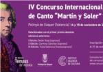 Poliny de Xquer suspn definitivament el IV Concurs Internacional de Cant Martn i Soler