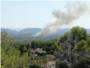 Incendi forestal que afecta ara mateix al paratge de la Font del Perell a Rafelguaraf