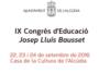IX Congrs d'Educaci Josep Llus Bausset a l'Alcdia