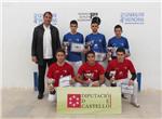 Tres jugadors del Club de Pilota Valenciana dAlmussafes en la final de la X Lliga dEscala i Corda