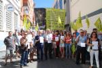 Agricultores de La Unió se concentraron ayer en la OCAPA de Alzira para reclamar el pago de las ayudas pendientes