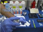 La Policía Nacional detiene a un hombre en Alzira que portaba 1.800 gramos de cocaína líquida