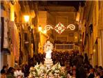 El anda de la Virgen de Cullera se rompe durante la procesión de la Baixà
