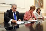 Benifai firma un convenio con la Diputacin para la reconstruccin del pabelln municipal