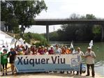 ‘Viu el Xúquer’ reclama la recuperació del riu en un descens des d’Alzira a Algemesí