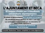 Algemesí ofereix 11 beques per a estudiants durant l’estiu dins del programa 'L’Ajuntament et beca'