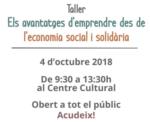 Almussafes organitza un taller sobre economia social i solidria