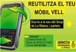 Amnistia Internacional a la Ribera enceta una campanya per a reciclar telfons mbils vells