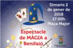Benifai dar la bienvenida al 2018 con un espectculo de magia infantil el 2 de enero