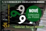Benimodo convoca el IX Concurso de Piano para Jvenes Intrpretes Gabriel Teruel Mach