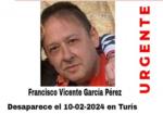 Busquen a Francisco Vicente Garca Prez desaparegut a Turs el passat dia 10 de febrer