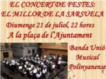 La Banda Unió Polinyanense ofereix els seu Concert de Festes este pròxim diumenge