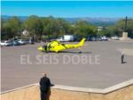 La Muntanyeta de Sant Salvador de Alzira volvió a convertirse en un helipuerto por una urgencia médica