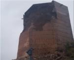 Les intenses pluges provoquen el despreniment de part de la Torre Octogonal del castell de Cullera