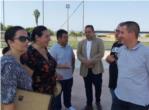 Representants de la Fundació València CF visiten les instal·lacions de l'estadi Antonio Puchades de Sueca