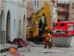 Rotura accidental de una conduccin de  gas natural en la calle Jacinto Benavente de Alberic