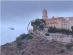 Un accident al castell de Cullera precisa de la intervenció de l'helicòpter de rescat dels bombers