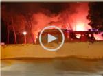 Un incendi en un càmping de Cullera calcina 2 casetes de fusta