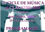 Villanueva de Castellón celebra el  “III Cicle de Música al Claustre” hasta el 25 de julio