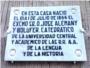 El Ayuntamiento de Cullera recupera y repone la placa conmemorativa de la casa del Dr. Alemany