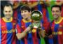 Messi, Xavi e Iniesta y sus controles mágicos de balón